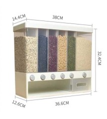 New Quality Wall Mounted 10Kg Cereal And Rice Dispenser Food Storage Container